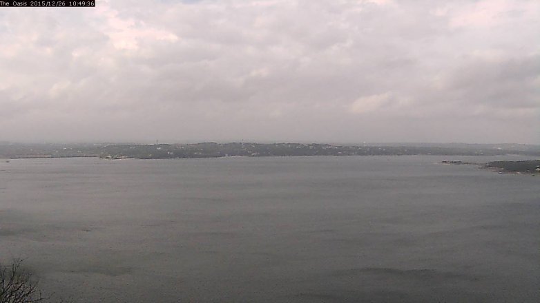 Lake Travis webcam, December 26, 2015 9:55 AM CT