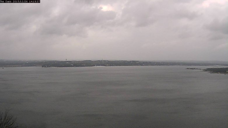 Lake Travis webcam, December 26, 2015 1:25 PM CT