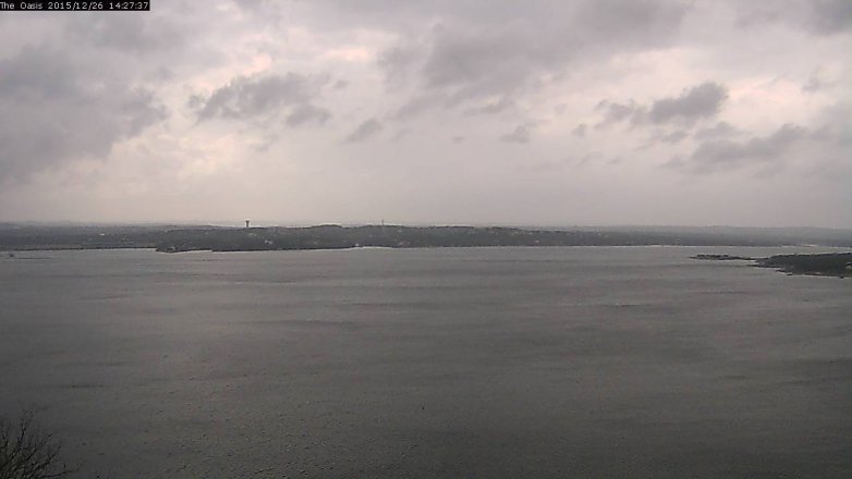 Lake Travis webcam, December 26, 2015 1:35 PM CT