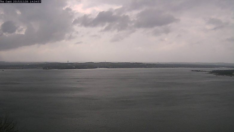 Lake Travis webcam, December 26, 2015 1:45 PM CT