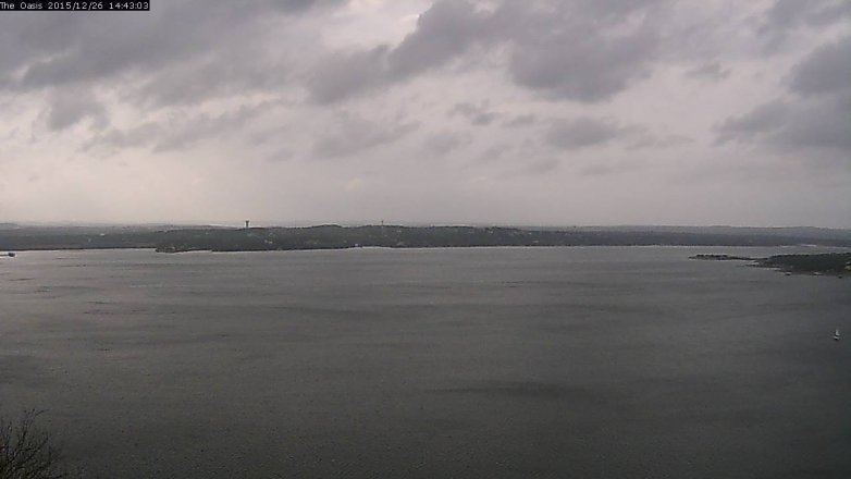 Lake Travis webcam, December 26, 2015 1:50 PM CT