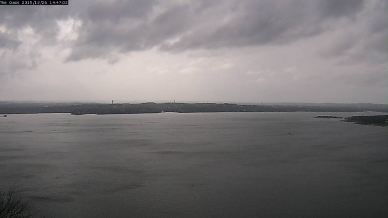 Lake Travis webcam, December 26, 2015 1:55 PM CT