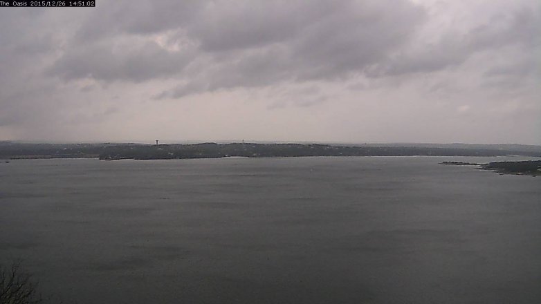 Lake Travis webcam, December 26, 2015 2:00 PM CT