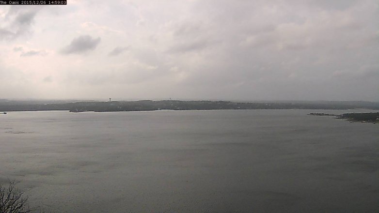 Lake Travis webcam, December 26, 2015 2:05 PM CT