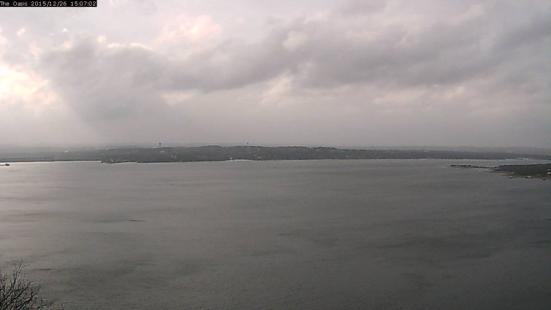Lake Travis webcam, December 26, 2015 2:15 PM CT