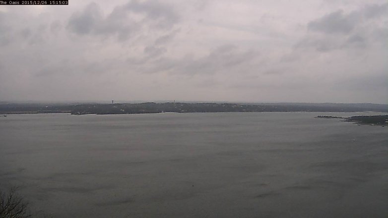 Lake Travis webcam, December 26, 2015 2:20 PM CT