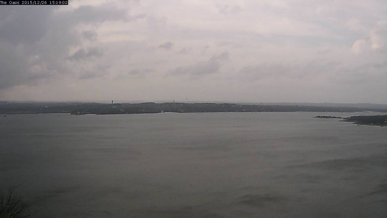 Lake Travis webcam, December 26, 2015 2:25 PM CT