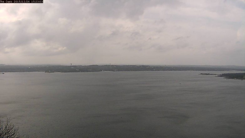 Lake Travis webcam, December 26, 2015 2:30 PM CT