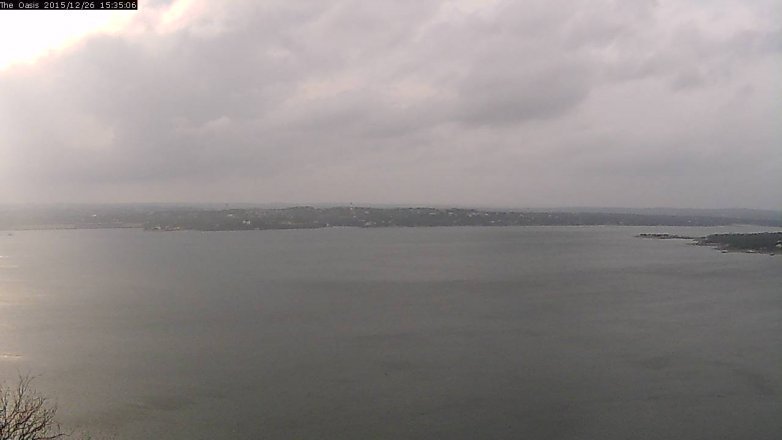 Lake Travis webcam, December 26, 2015 2:45 PM CT