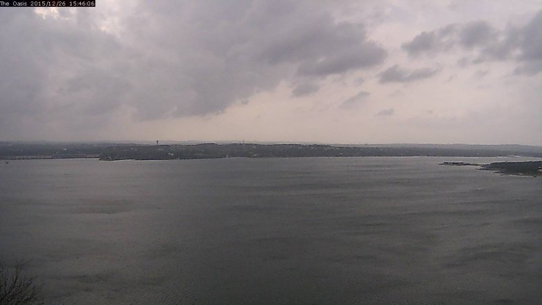 Lake Travis webcam, December 26, 2015 2:55 PM CT