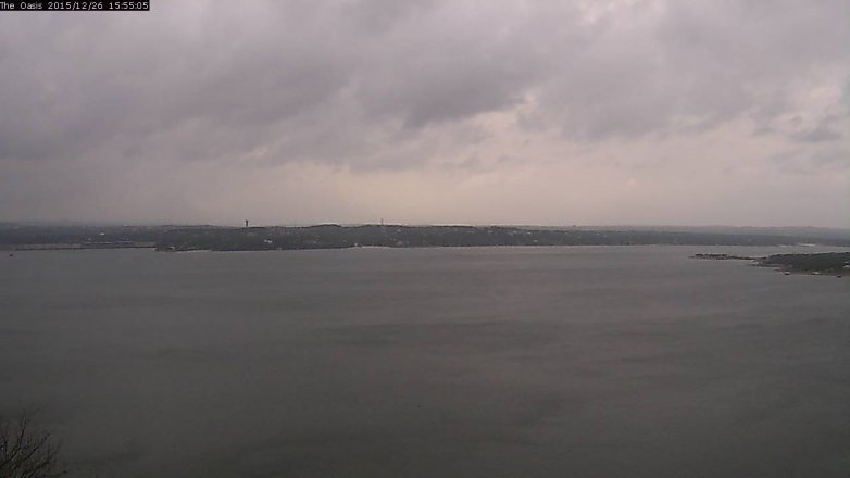 Lake Travis webcam, December 26, 2015 3:05 PM CT