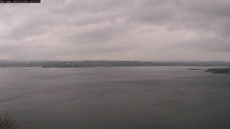 Lake Travis webcam, December 26, 2015 3:35 PM CT