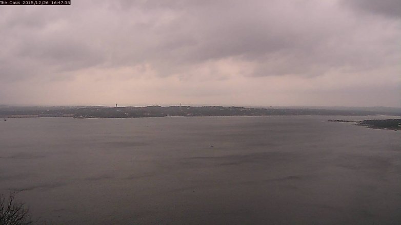 Lake Travis webcam, December 26, 2015 3:55 PM CT