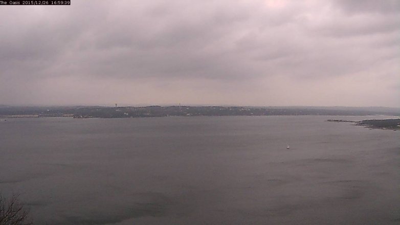 Lake Travis webcam, December 26, 2015 4:05 PM CT