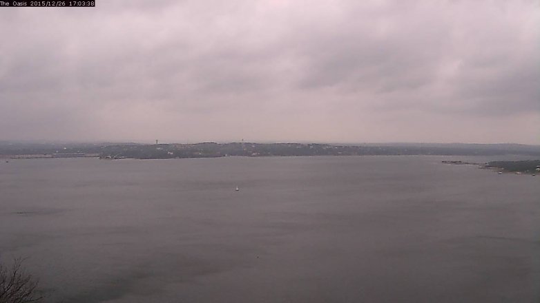 Lake Travis webcam, December 26, 2015 4:10 PM CT