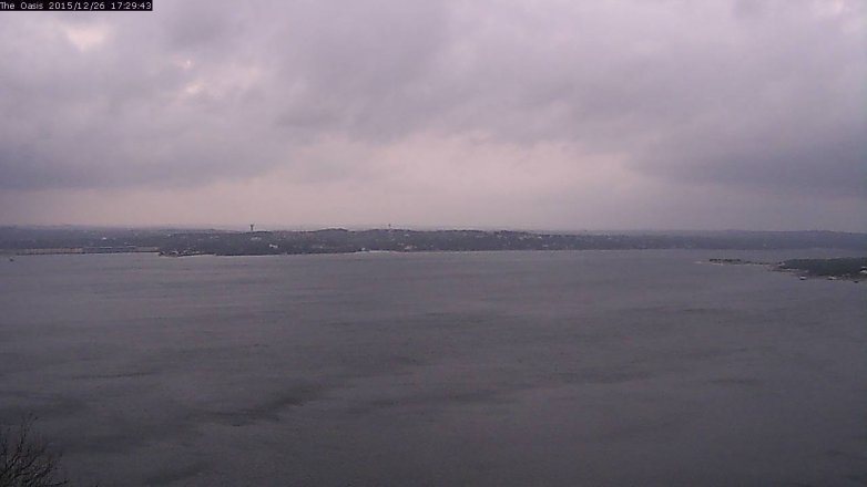 Lake Travis webcam, December 26, 2015 4:35 PM CT