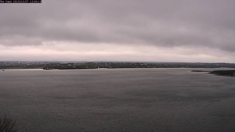 Lake Travis webcam, December 27, 2015 12:45 PM CT