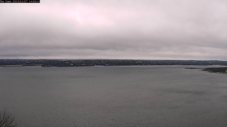 Lake Travis webcam, December 27, 2015 1:05 PM CT
