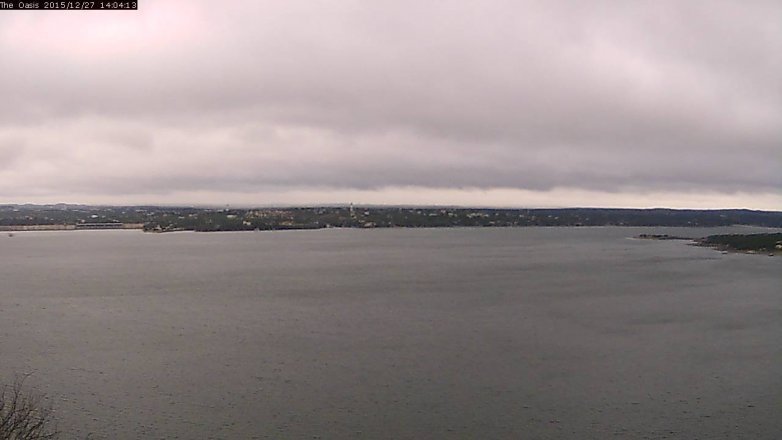 Lake Travis webcam, December 27, 2015 1:10 PM CT