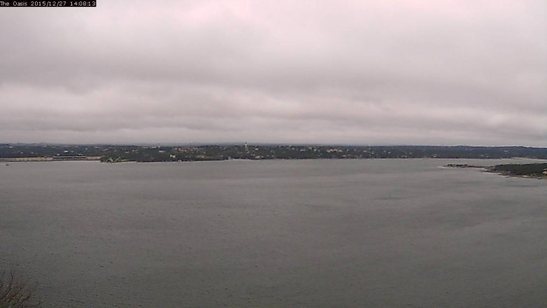 Lake Travis webcam, December 27, 2015 1:15 PM CT