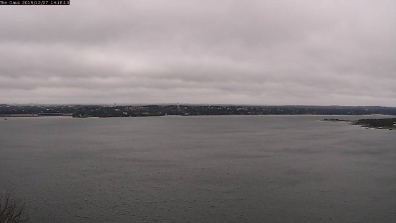 Lake Travis webcam, December 27, 2015 1:25 PM CT