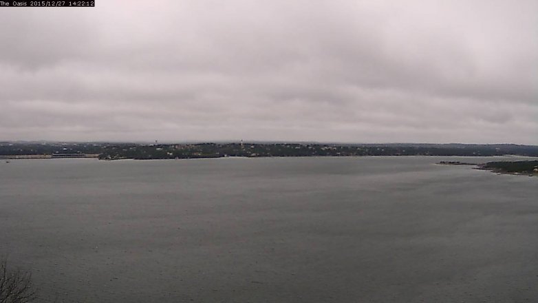 Lake Travis webcam, December 27, 2015 1:30 PM CT