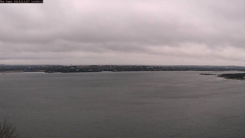 Lake Travis webcam, December 27, 2015 1:35 PM CT
