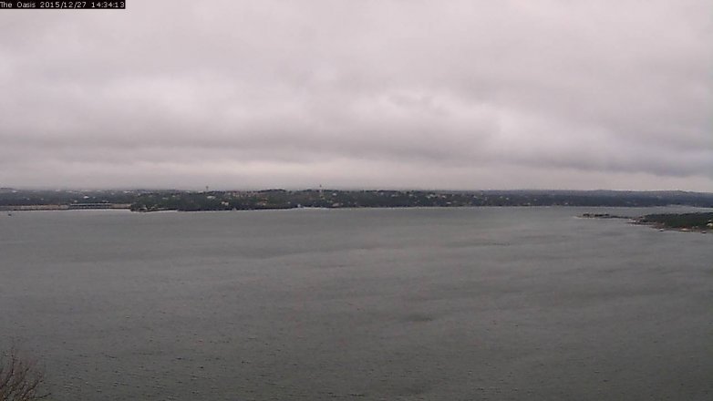 Lake Travis webcam, December 27, 2015 1:40 PM CT