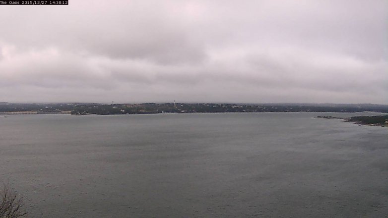 Lake Travis webcam, December 27, 2015 1:45 PM CT