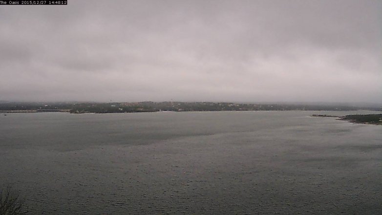 Lake Travis webcam, December 27, 2015 1:55 PM CT