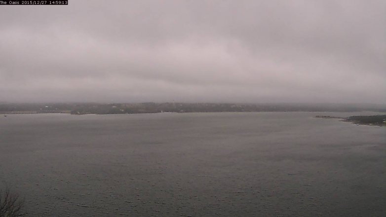 Lake Travis webcam, December 27, 2015 2:05 PM CT
