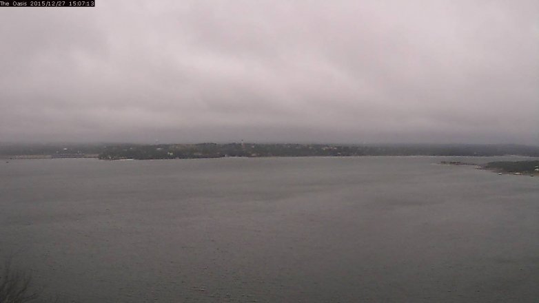 Lake Travis webcam, December 27, 2015 2:15 PM CT