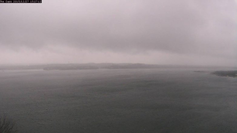 Lake Travis webcam, December 27, 2015 2:35 PM CT