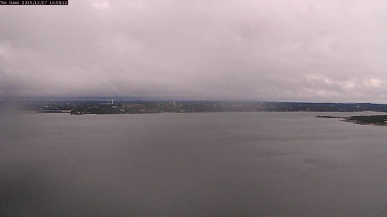 Lake Travis webcam, December 27, 2015 4:05 PM CT