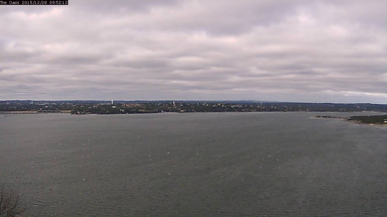 Lake Travis webcam, December 28, 2015 9:00 AM CT