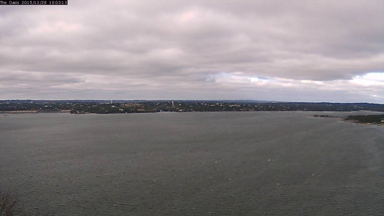 Lake Travis webcam, December 28, 2015 9:10 AM CT