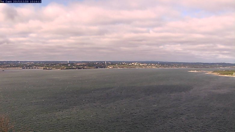 Lake Travis webcam, December 28, 2015 9:20 AM CT