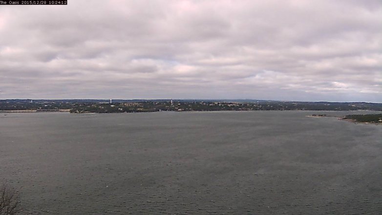 Lake Travis webcam, December 28, 2015 9:30 AM CT