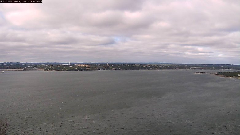 Lake Travis webcam, December 28, 2015 9:35 AM CT