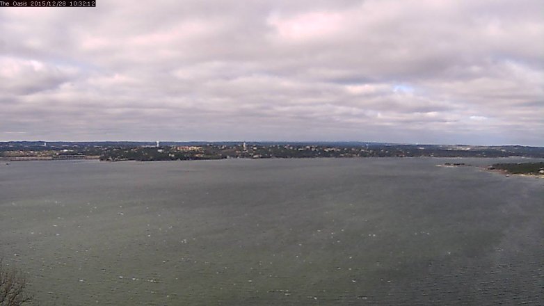 Lake Travis webcam, December 28, 2015 9:40 AM CT