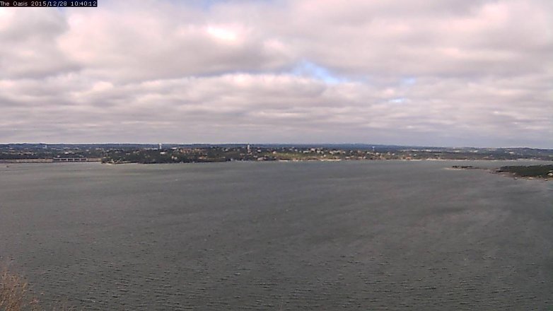Lake Travis webcam, December 28, 2015 9:45 AM CT