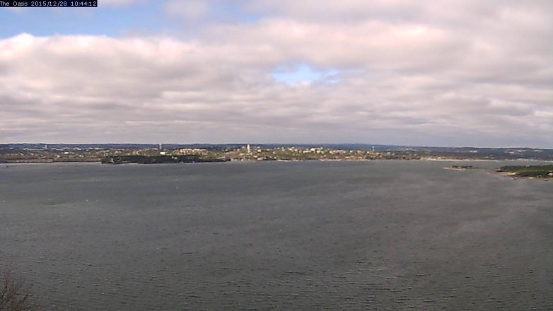 Lake Travis webcam, December 28, 2015 9:50 AM CT