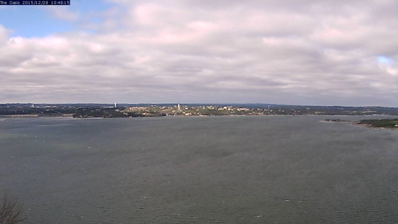 Lake Travis webcam, December 28, 2015 9:55 AM CT