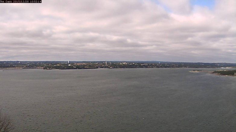 Lake Travis webcam, December 28, 2015 10:00 AM CT