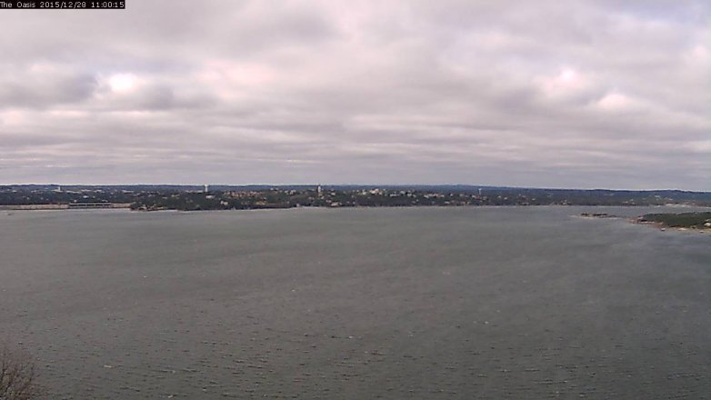 Lake Travis webcam, December 28, 2015 10:05 AM CT