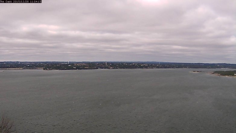 Lake Travis webcam, December 28, 2015 10:10 AM CT