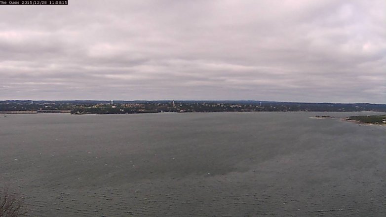 Lake Travis webcam, December 28, 2015 10:15 AM CT