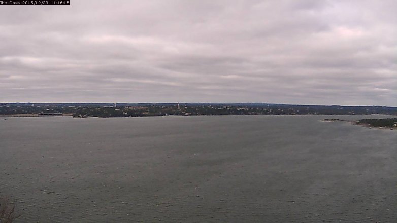 Lake Travis webcam, December 28, 2015 10:20 AM CT