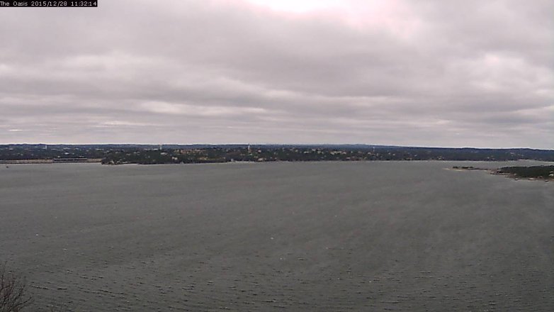 Lake Travis webcam, December 28, 2015 10:40 AM CT