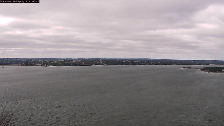 Lake Travis webcam, December 28, 2015 10:50 AM CT